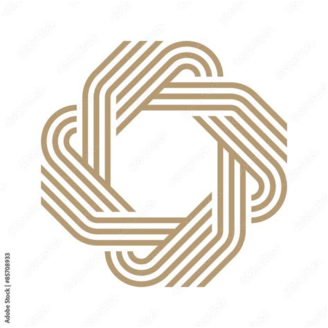 Logo octagon brown vector abstract Stock Vector | Adobe Stock