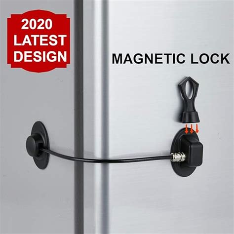 Refrigerator Lock With With Magnetic Black Refrigerator