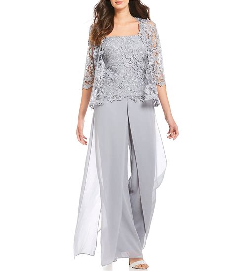 Shop For Emma Street Lace Chiffon 3 Piece Pant Set At Dillards