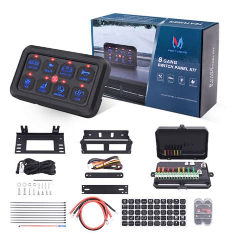 MICTUNING 8 Gang Switch Panel Kit On Off LED Switch Panel Circuit