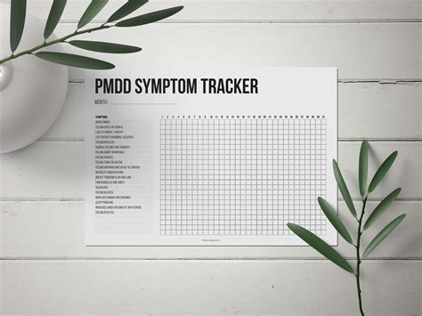 Pmdd Symptom Printable Checklist