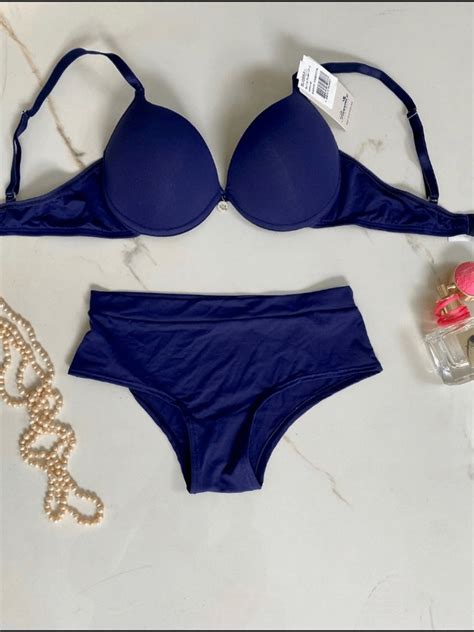Conjunto Lingerie Confort Luxo Azul Bojos Lingerie Feminina Provence Nunca Usado Enjoei