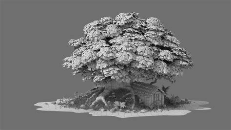 Cartoon Tree House 3d Model 49 Fbx Ma Free3d