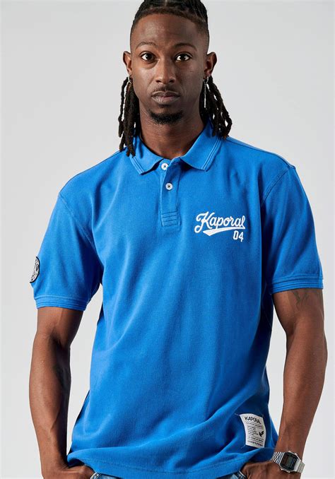 Polo Bleu Homme En Coton Bio Barni Kaporal