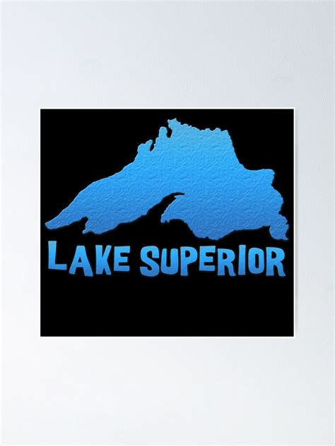 Great Lakes Lake Superior Outline Poster By Gorff Redbubble