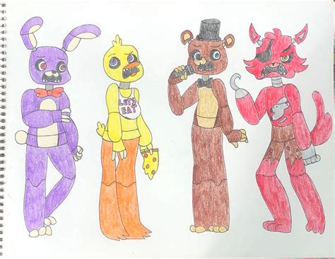 Five Nights At Freddys (Main Characters) by Aleler94 on DeviantArt