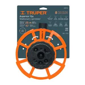 10328 ASP 8 TRUPER Aspersor base metálica con 8 funciones Truper