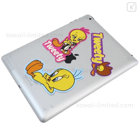 Japan Looney Tunes Big Vinyl Sticker Tweety Cowboy Kawaii Limited