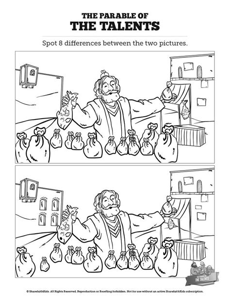 Parable Of Talents Coloring Pages