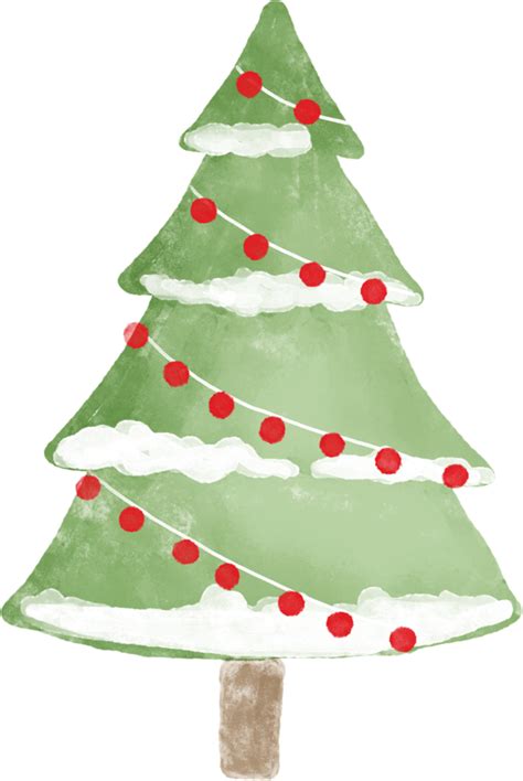 Rvore De Natal Em Aquarela Para Decora O Png