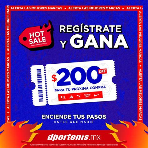 Cupón Dportenis Hot Sale de descuento para tu próxima compra si te registras