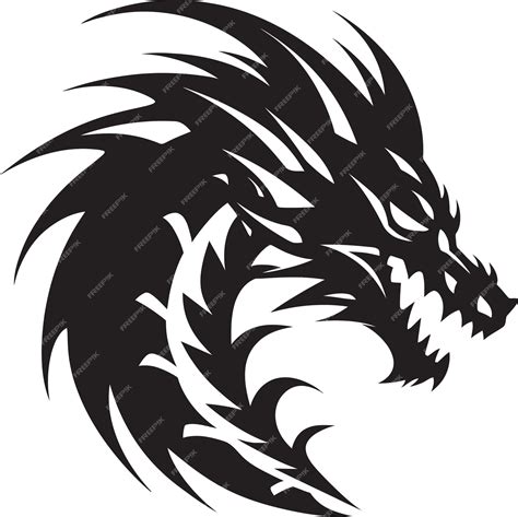 Premium Vector | Dragon head legacy flames of restoration