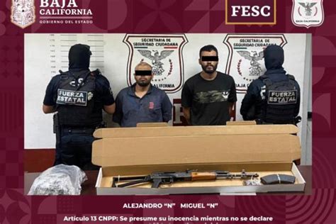 Detienen a hombres en posesión de arma de fuego en Mexicali