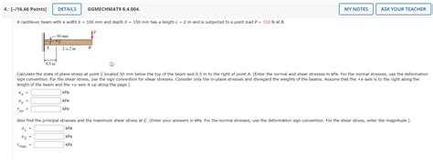 Solved MY NOTES ASK YOUR TEACHER 4. [-/16.66 Points] DETAILS | Chegg.com 