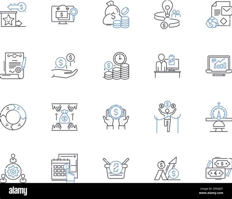 Financial Plan And Control Outline Icons Collection Financial