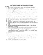 Ch 7 Physical And Chemical Control Of Microbes Doc Study Guide CH 7