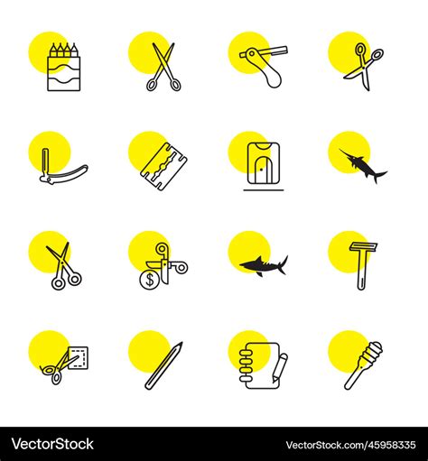 Sharp Icons Royalty Free Vector Image Vectorstock