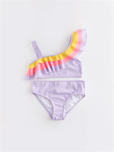 LCW Kids Lila Renk Bloklu Kız Çocuk Bikini S31951Z4 SUL LCW