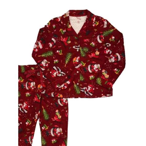 Wondershop Womens Red Flannel Santa Claus Christmas Holiday Pajamas