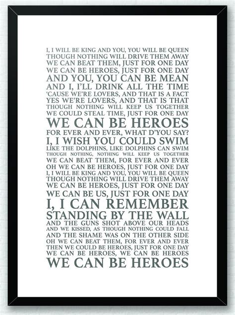 image 3 | David bowie lyrics, Heroes david bowie lyrics, Lyrics