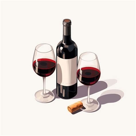 Premium Ai Image A Bottle Of Wine And Two Glasses Of Wine With A