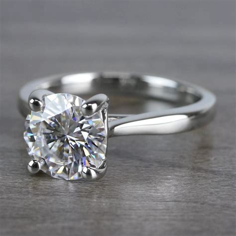 Bright Forever One Moissanite Solitaire Ring