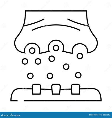 Neurology Line Vector Icons And Signs. Synapses, Neurotransmitters