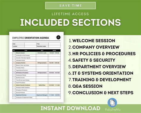 New Employee Orientation Schedule Template 2