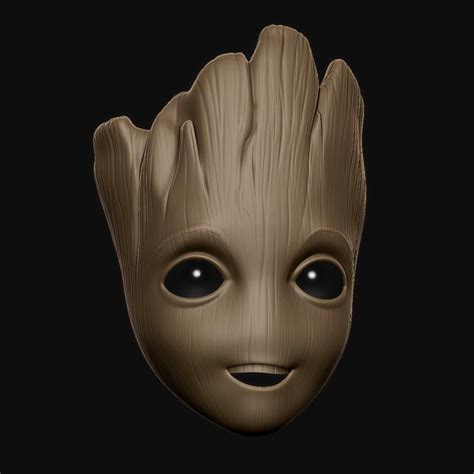 3D Printable Baby Groot mask by Darren Pattenden