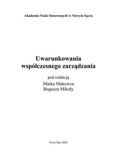 PDF Walidacja modelu przywództwa duchowego wśród polskich pracowników