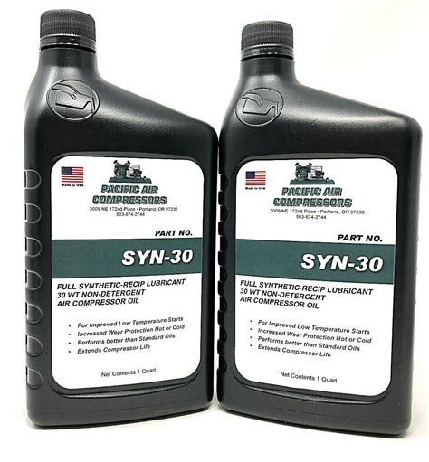 The Best Air Compressor Oil Lubricant Synthetic Oil Two Quarts For