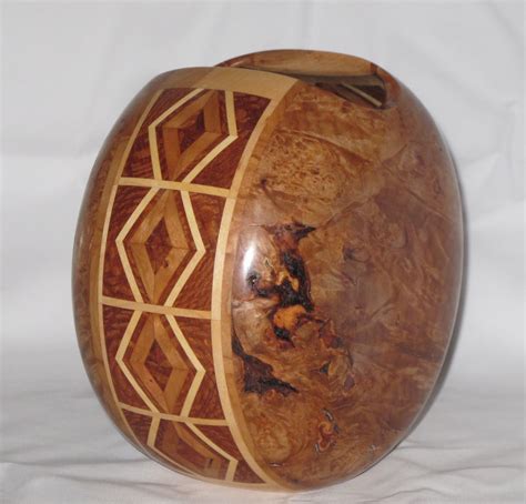 Segmented Wooden Vases Bowls Segmented Maple Burl Lacewood Cherry