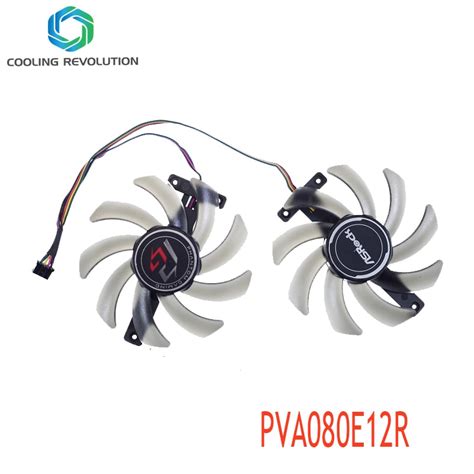 Ventilador de tarjeta gráfica PVA080E12R DC12V 0 50A 4Pin para ASRock