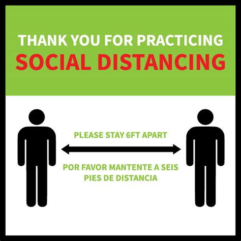 Large Social Distancing Floor Decal Bpi Custom Printing