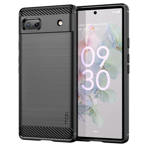 Coque Google pixel 6A Fibre Carbone Brossée MOFI Ma Coque