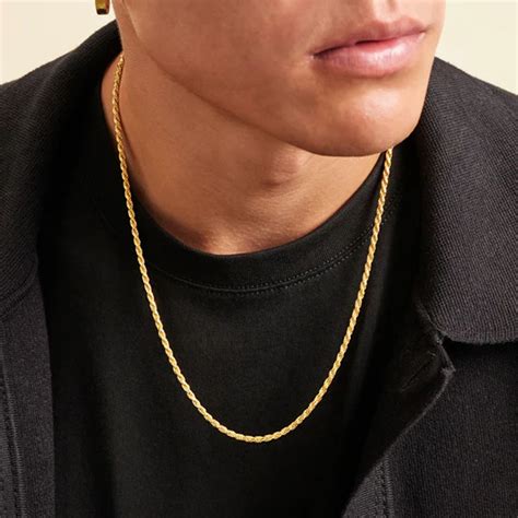 Men's 14K Gold Filled 24-Inch 3mm Rope Chain - Pick Your Plum