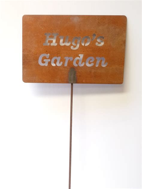 Garden Sign With Stake Personalized Etsy