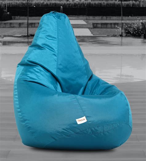 Buy Classic XXXL All Weather Outdoor Bean Bag With Beans In Blue Colour