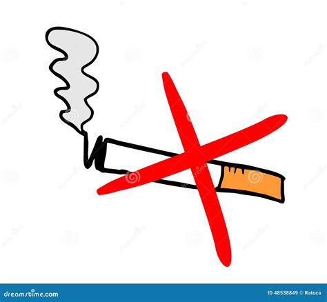 No smoking sign stock vector. Illustration of draw, icon - 48538849