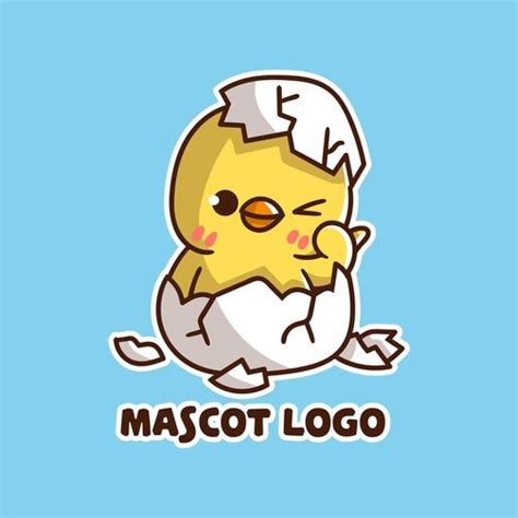 Chick Mascot Logo Vector Free Download