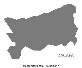 Zacapa Guatemala Map Grey Illustration Silhouette Stock Vector (Royalty ...