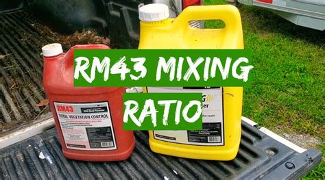 Rm43 Mixing Ratio Guide How To Spray Rm43 Grass Killer