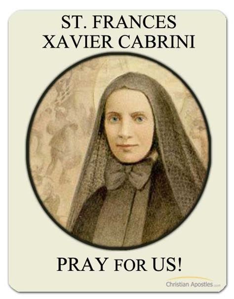 St Francis Xavier Cabrini Prayer