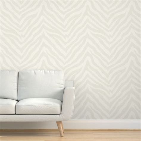 Large Scale Zebra In Cream And Warm Spoonflower