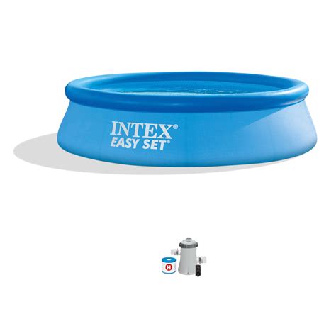 Intex 28121eh Easy Set Inflatable Swimming Pool Set 10ft X 30in Includes 530 Gph Cartridge