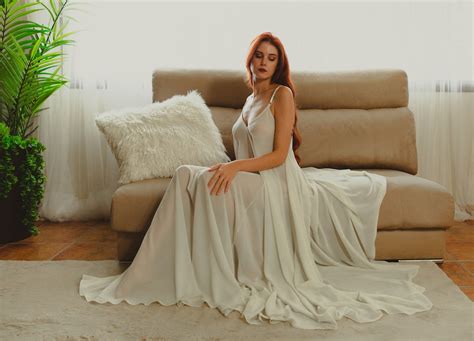Bridal Nightgown Chiffon Wedding Nightgown Long Bridal Nightgown Comfortable Bridal Lingerie