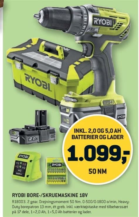 Ryobi Bore Og Skruemaskine Tilbud Hos XL BYG