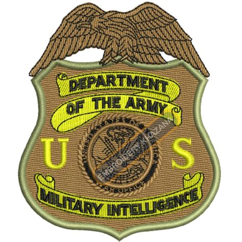 Embroidery Design Military Intelligence Badge | Instant Download