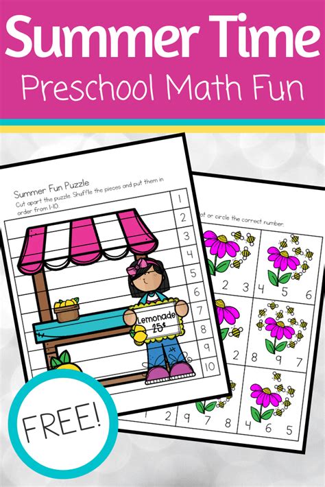 Summer Math Activities For Preschool