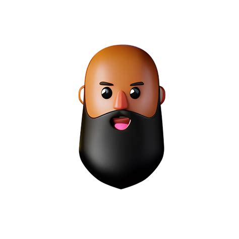 barba 3d representación icono ilustración 28589299 PNG